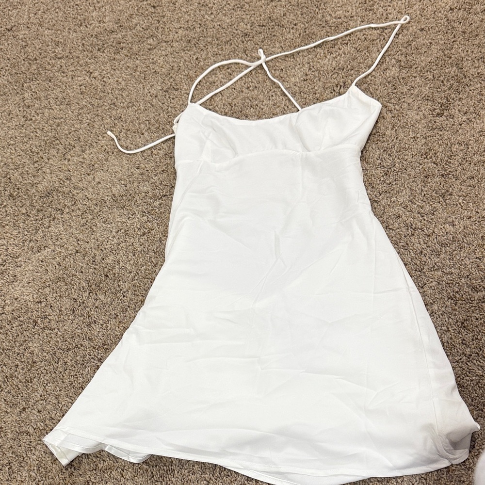 NWT Princess Polly White Clemence Mini Dress Size 8